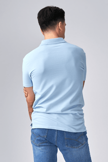 Muscle Polo Shirt - Light blue