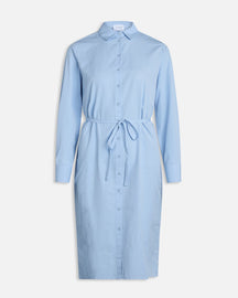 Morika Long Shirt Dress - Medium Blue