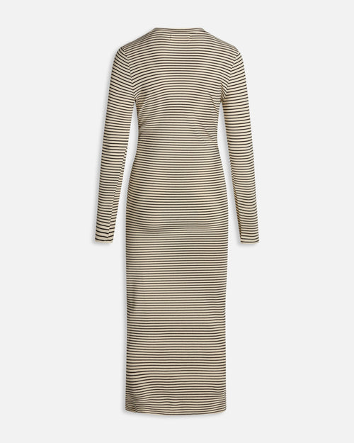 Visan Striped Dress - Beige - Sisters Point - Khaki