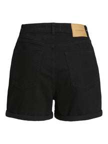 Denim Shorts - Black Denim