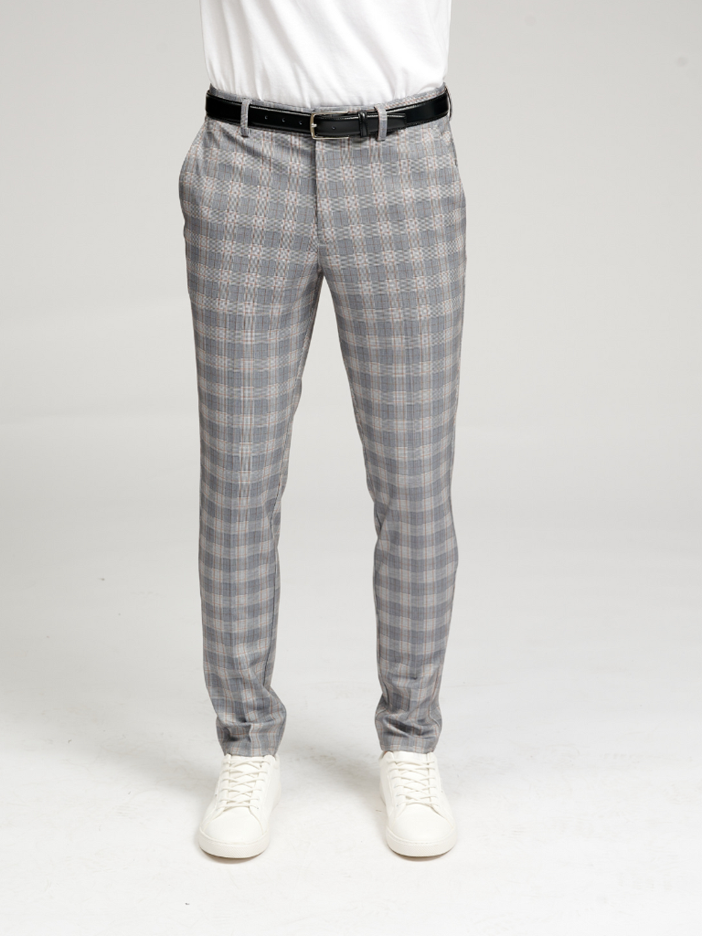Performance Pants - Lightgrey Checkered (Limited) - TeeShoppen - Grey