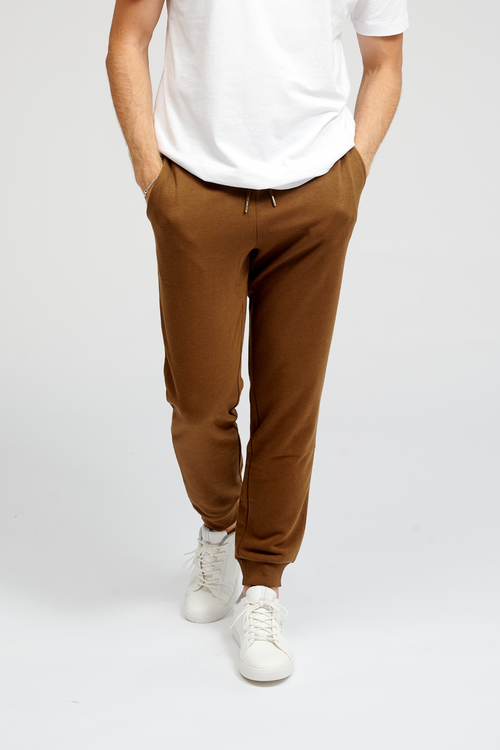 Basic Sweatpants - Brown - TeeShoppen - Brown