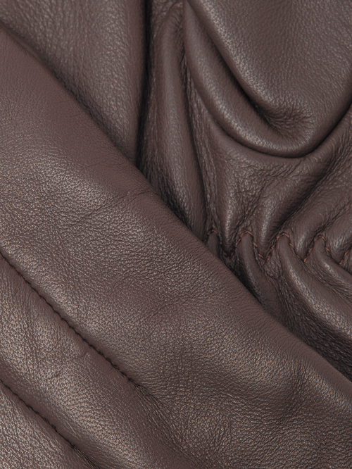Classic Leather Gloves - Brown - TeeShoppen - Brown