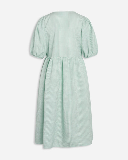 Meca dress - Checked mint - Sisters Point - Blue