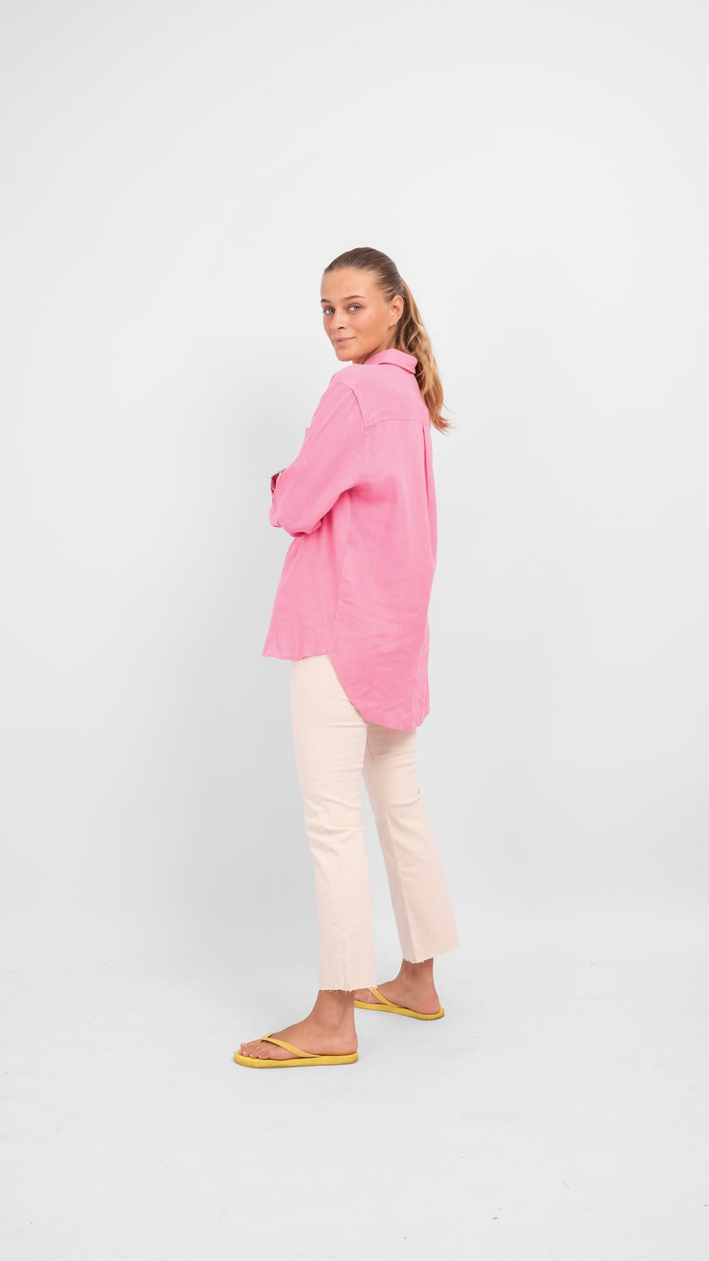Tokyo Linen Shirt - Sachet Pink