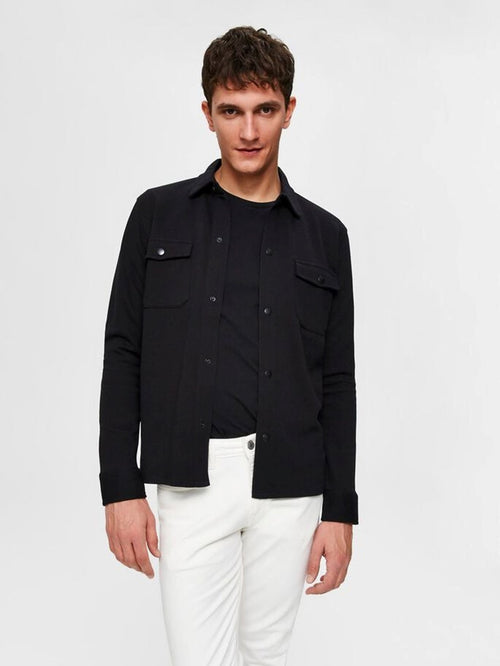 Organic cotton jacket - Black - Selected Homme - Black