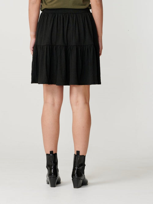 Basic soft mini skirt - Black - PIECES - Black
