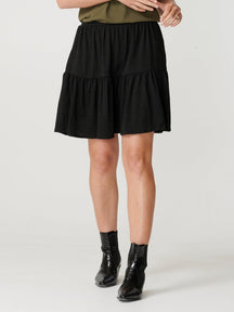Basic soft mini skirt - Black