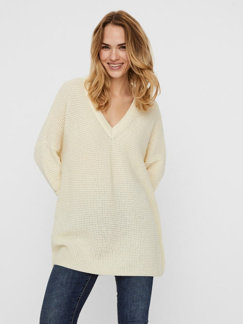 Leanna knit jumper - Birch - Vero Moda - White