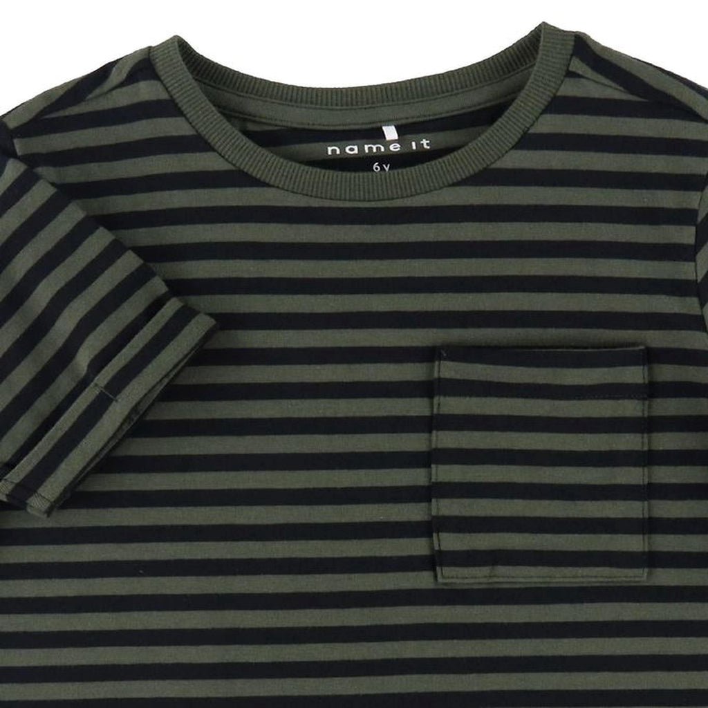 Striped t-shirt in organic cotton - Black
