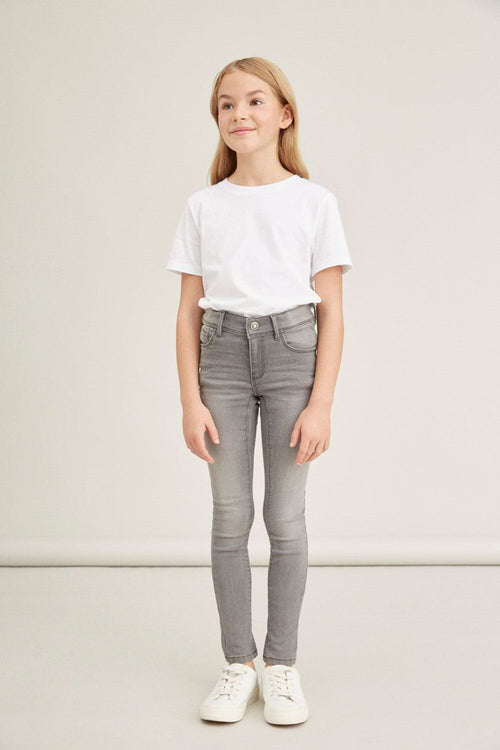 Skinny fit Jeans in organic cotton - Grey denim - Name It - Grey