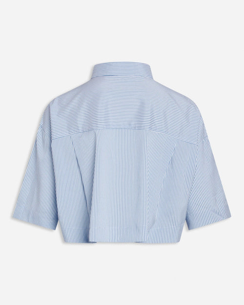 Cropped shirt - Blue - Sisters Point - White