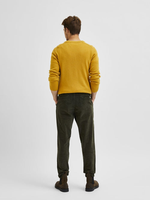 Slimtape-Repton Cord Trousers - Forest Night - Selected Homme - Green