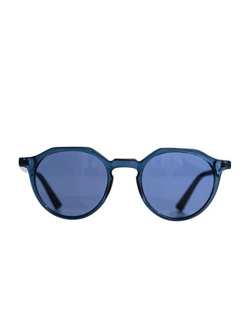 Round Sunglasses - Blue - TeeShoppen - Blue