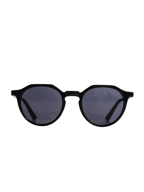 Round Sunglasses - Black - TeeShoppen - Black