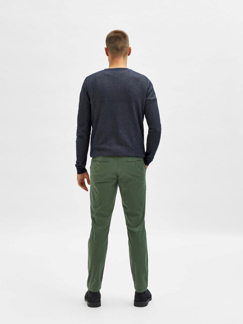 Miles Flex Chino Trousers - Bronze Green (organic cotton) - Selected Homme - Green