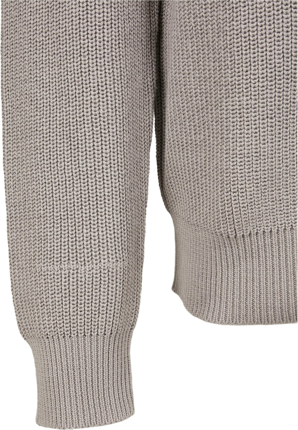 Cardigan Stitch Rollneck Jumper - Grey