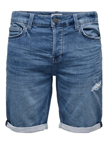 Denim Shorts - Blue Denim (with stretch)