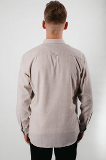 Brok Flannel Melange Shirt - Chinchilla
