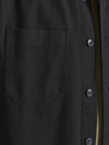 Logan Linen Overshirt - Black