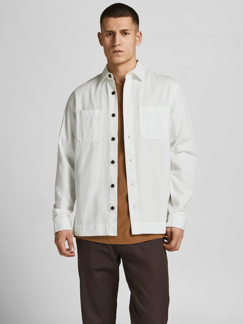 Logan Linen Shirt - White - Jack & Jones - White