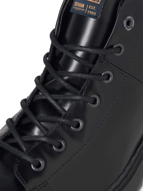 Fleming Leather Boots - Anthracite - Jack & Jones - Black