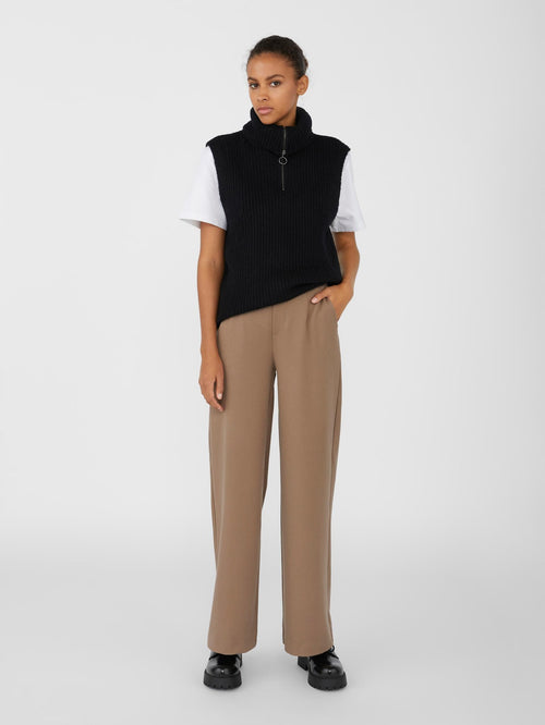 Lisa Wide Trousers - Brown - Object - Brown