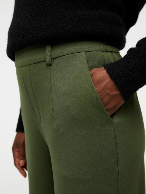 Lisa Wide Trousers - Black - Object - Green