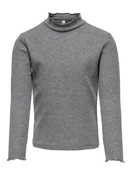 Nella long-sleeved jumper - Medium Grey Melange - Kids Only - Grey