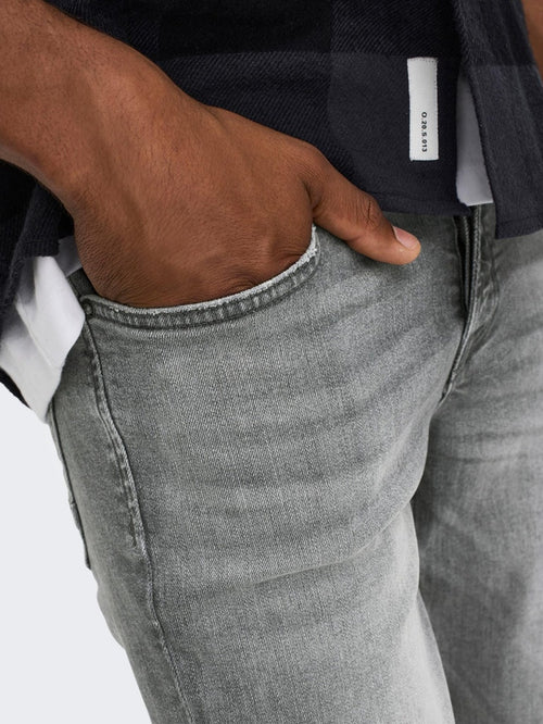Loom Slim Grey Jeans - Grey - Only & Sons - Grey