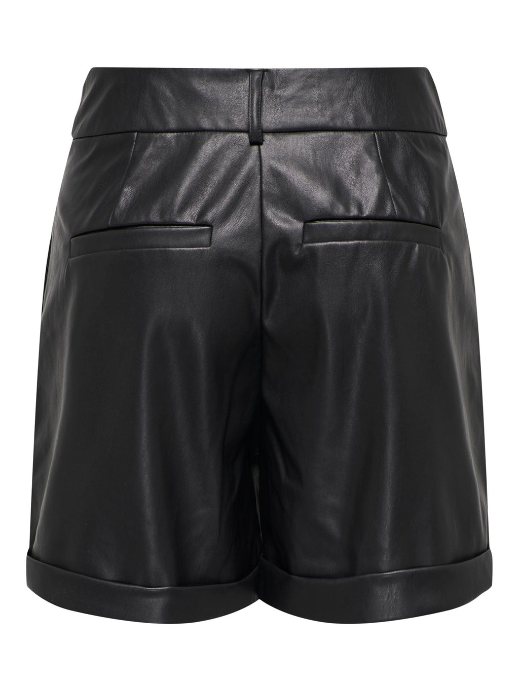 Emy Faux Leather Shorts - Black