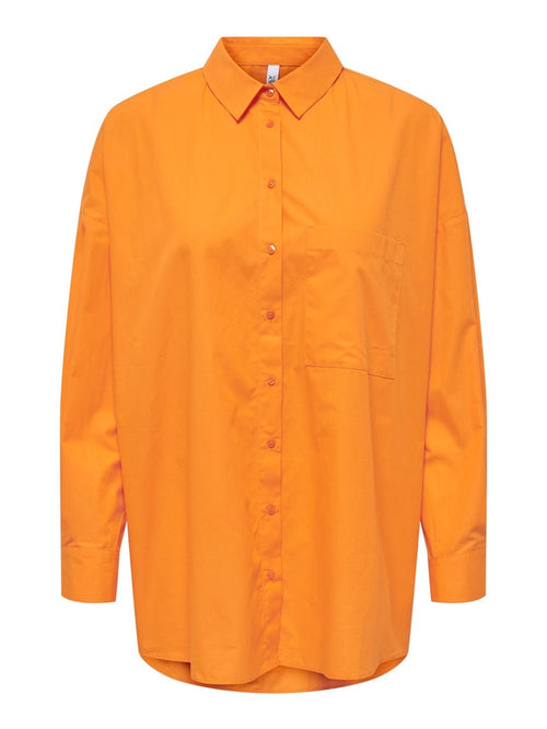 Nicole Shirt - Flame Orange - ONLY - Orange