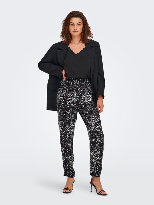 Mille Pants - Black w. White Stribes - ONLY - Black
