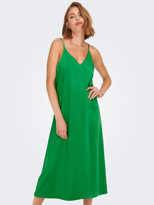 Cosmo Slip Dress - First Tee - ONLY - Green