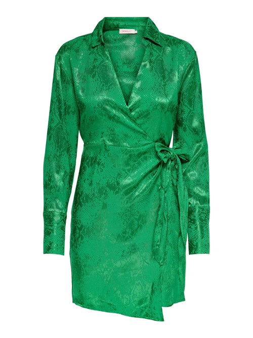 Alice Longsleeve Mini Dress - First Tee - ONLY - Green