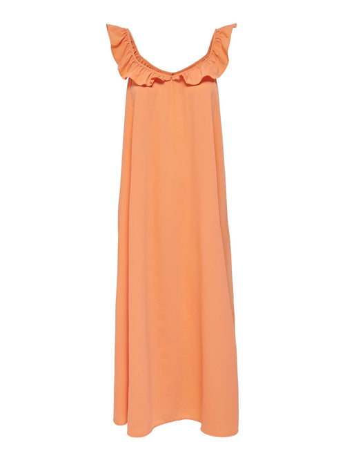 Zora Midi Dress - Sun Orange - ONLY - Orange