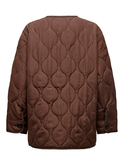 Charlee Oversize Quilt Jacket - Cub - ONLY - Brown