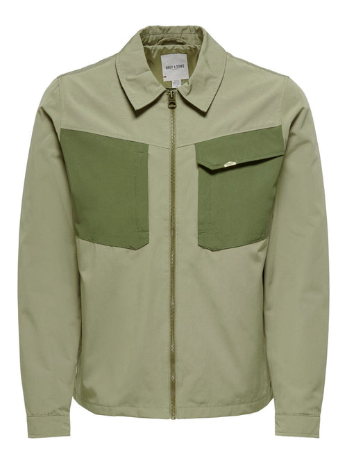 Jayden zip jacket - Green - Only & Sons - Green