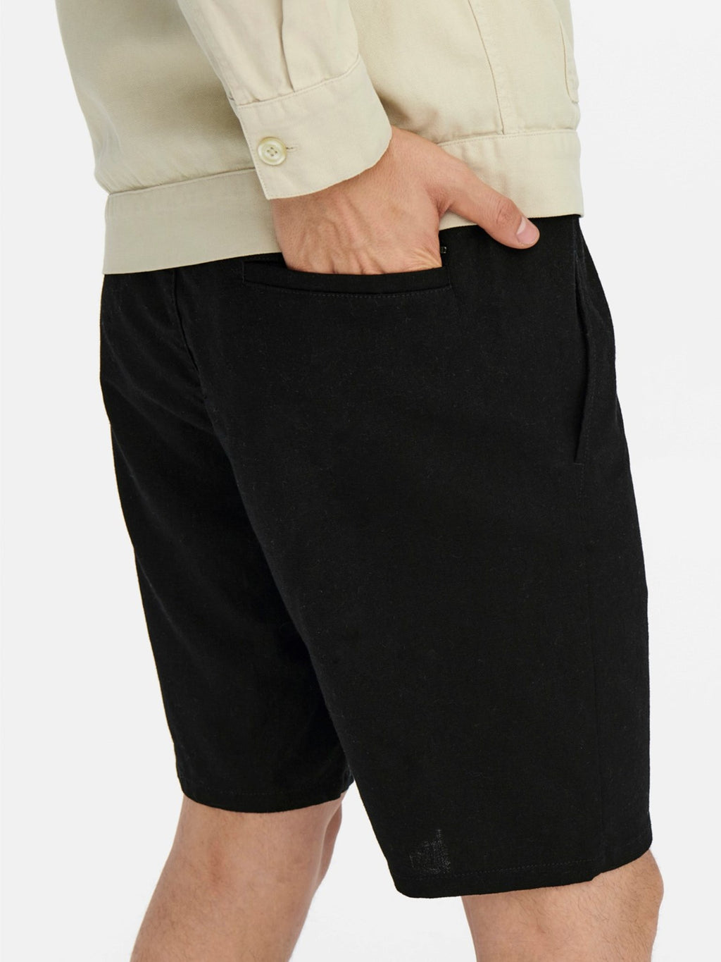 Linus Linen Shorts - Black