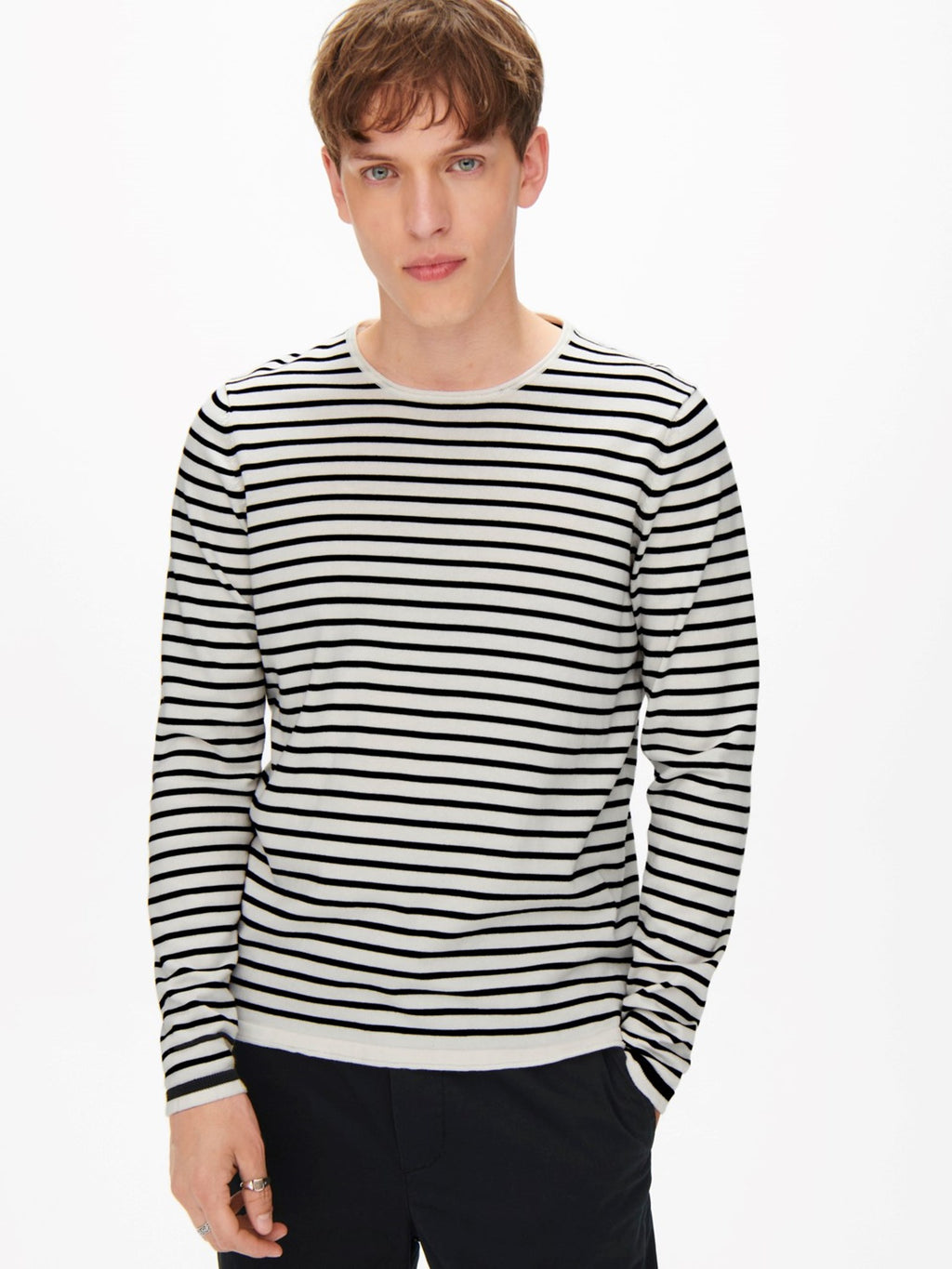 Coby Striped Knit - Star White