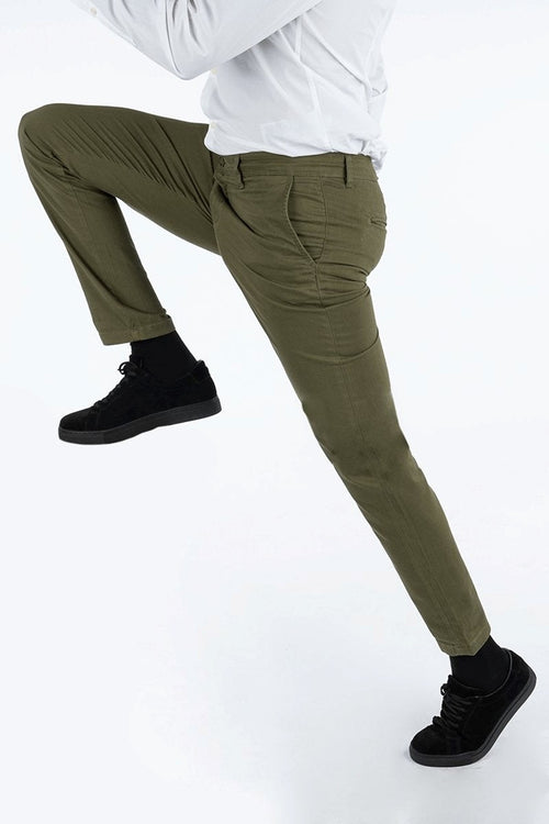 Marco Bowie Chino Trousers - Olive - Jack & Jones - Green