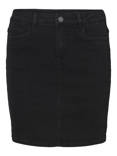 Hot Seven Skirt - Black Denim - Vero Moda - Black