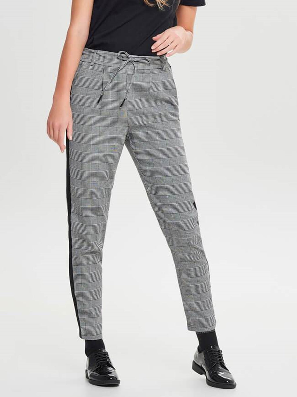 Poptrash Trousers - Checked Black