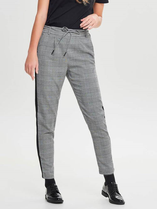 Poptrash Trousers - Checked Black - ONLY - Black
