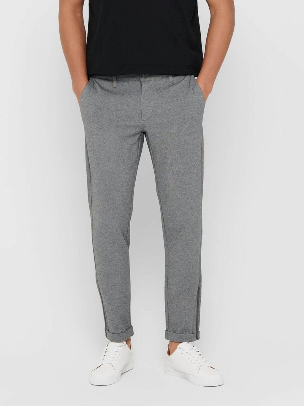 Mark Trousers Side zip - Light Grey