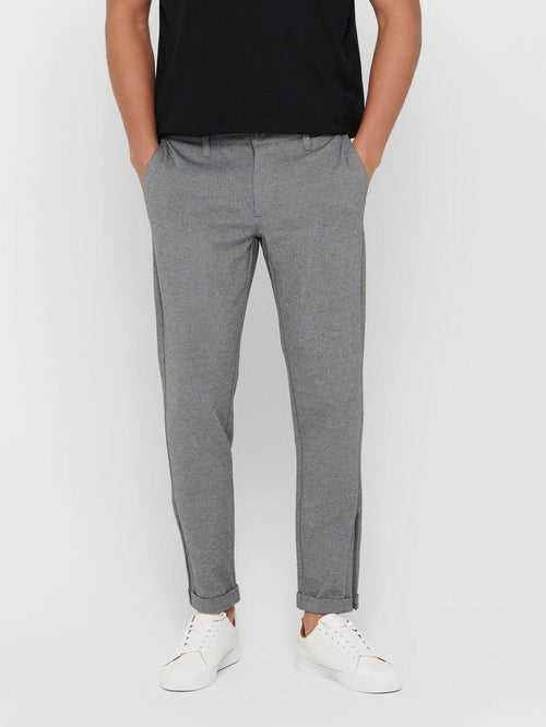 Mark Trousers Side zip - Light Grey - Only & Sons - Grey