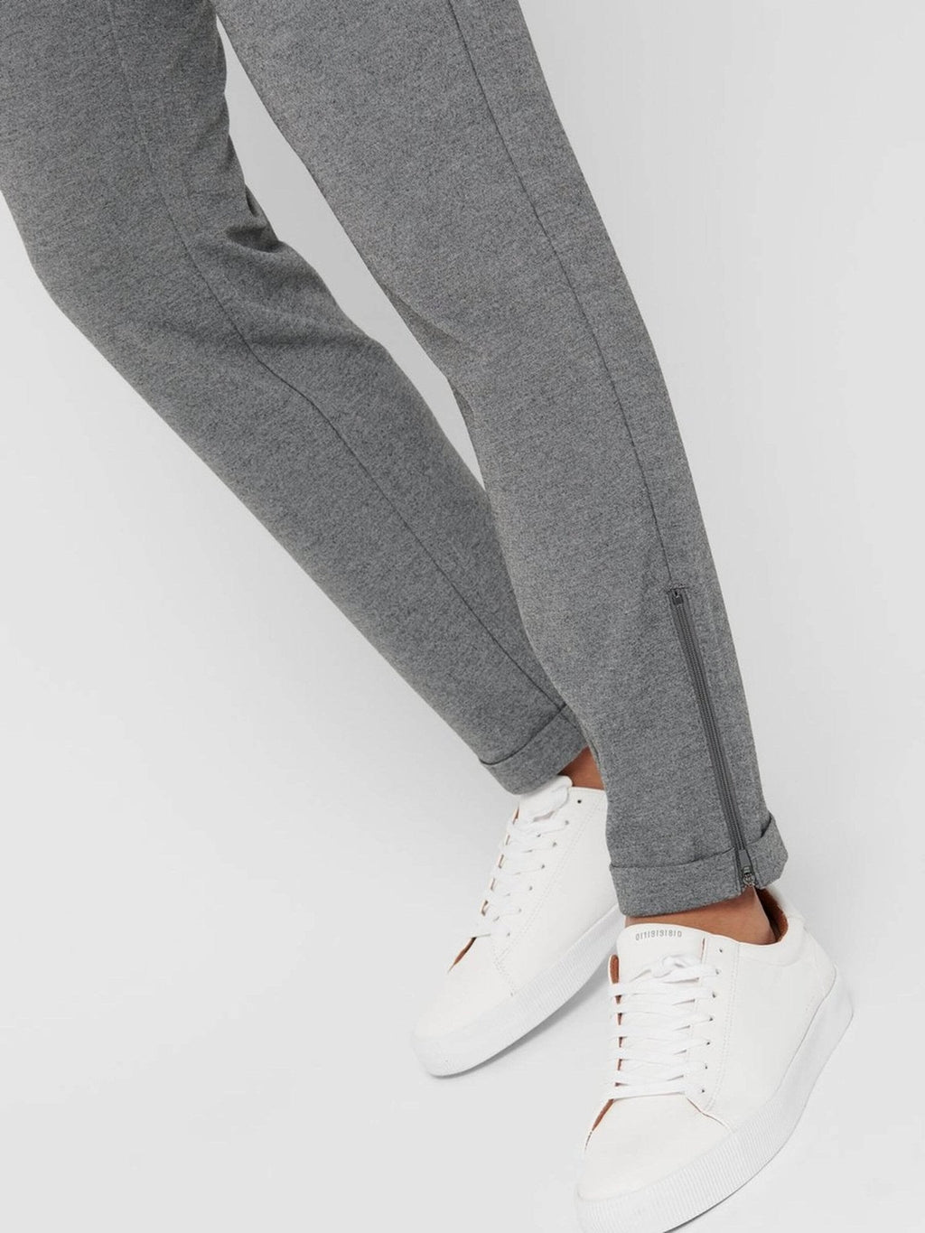 Mark Trousers Side zip - Light Grey