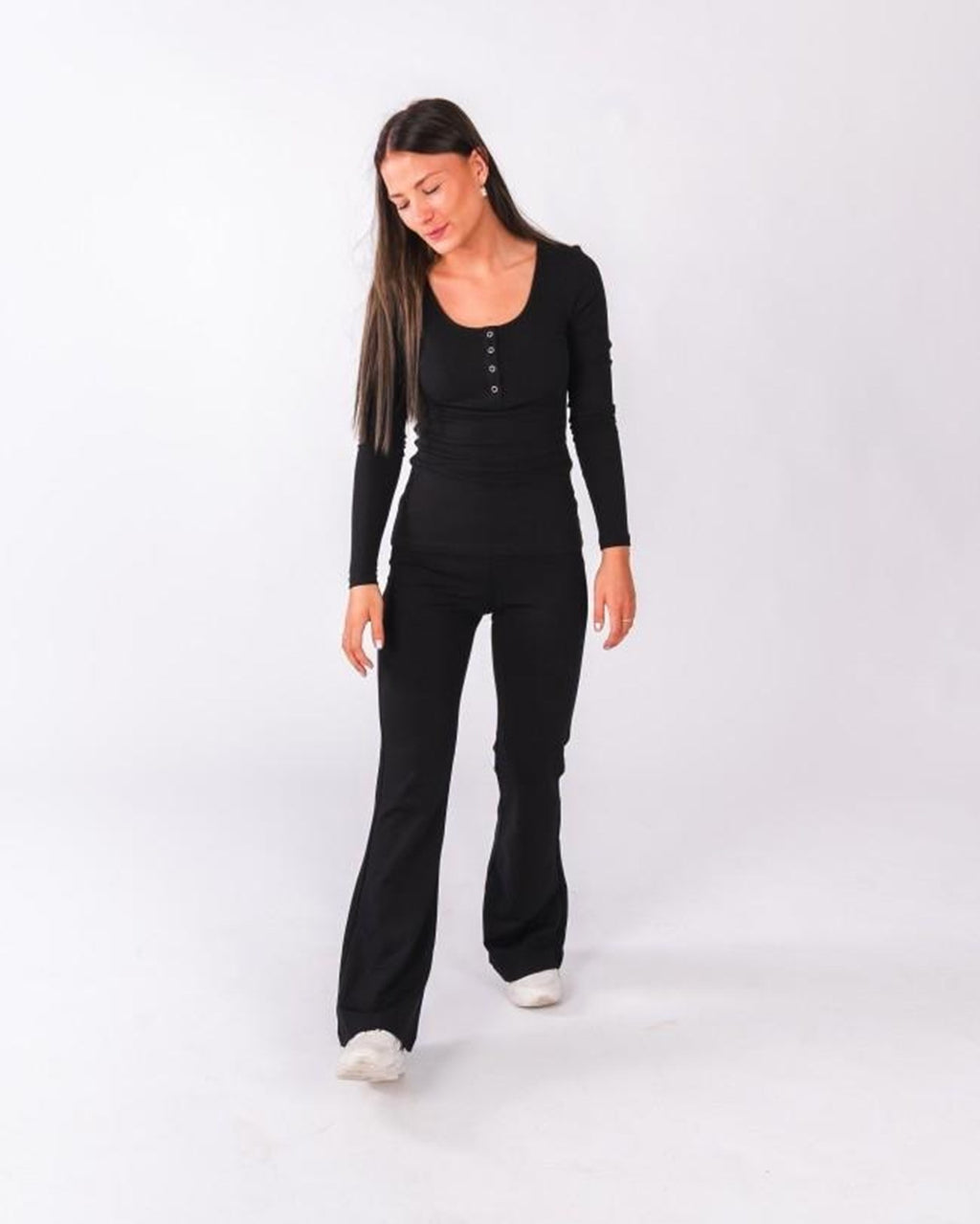Fever Flared Trousers - Black (with width)