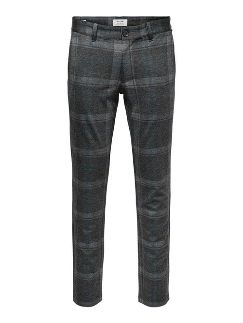 Mark Trousers checked - Dark Grey - Only & Sons - Grey