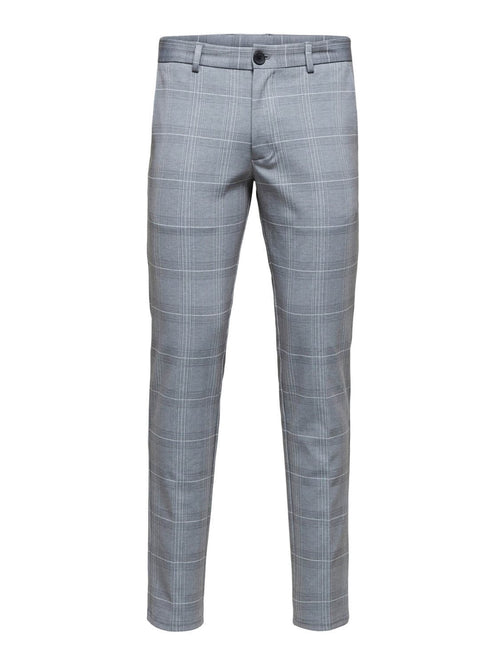 Aiden Suit Trousers - Light Grey (checked) - Selected Homme - Grey